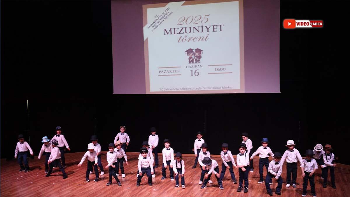 SAFRANBOLU’DA MİNİKLERİN MEZUNİYET COŞKUSU GÖZ DOLDURDU
