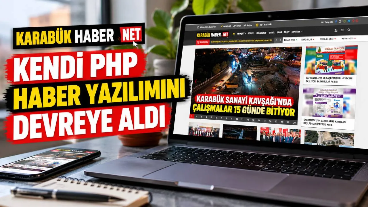 KARABÜK HABER NET KENDİ PHP HABER YAZILIMINI DEVREYE ALDI